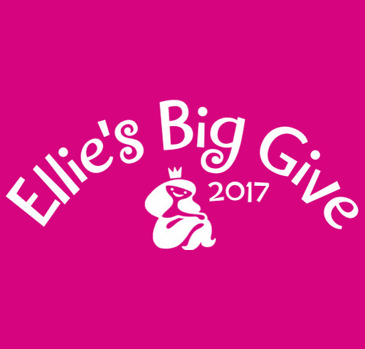 Ellie's Big Give shirt design - zoomed