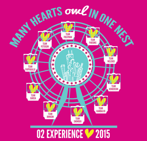 Many Hearts Owl in One Nest shirt design - zoomed