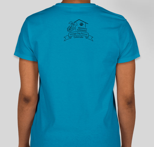 Vintage Dog Rescue - "Rescue! Schnauzer" Apparel Fundraiser - unisex shirt design - back