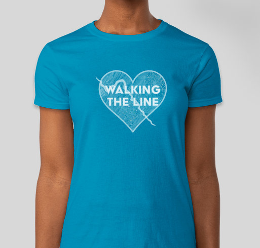 Walking the Line into the Heart of Virginia ... June 17 to July 2, 2017 Fundraiser - unisex shirt design - small
