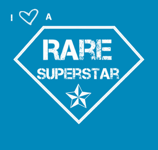 Cure GM1 Foundation August 2015 I Love A Rare Superstar Design shirt design - zoomed