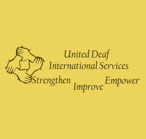 United Deaf International Services shirt design - zoomed