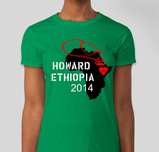 Help Christin-Lauren Tanksley go with Howard Unv. to Ethiopia in 2014 Fundraiser - unisex shirt design - front