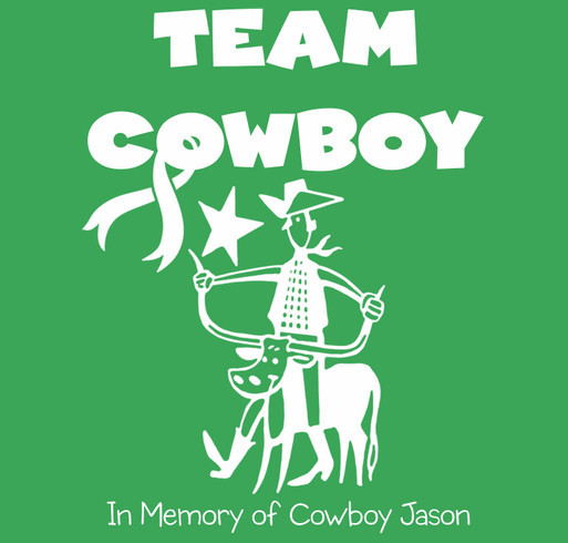 Pediatric Cancer Research Foundation - Team Cowboy shirt design - zoomed