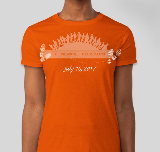 Pilgrimage to Ellis Island Fundraiser - unisex shirt design - front