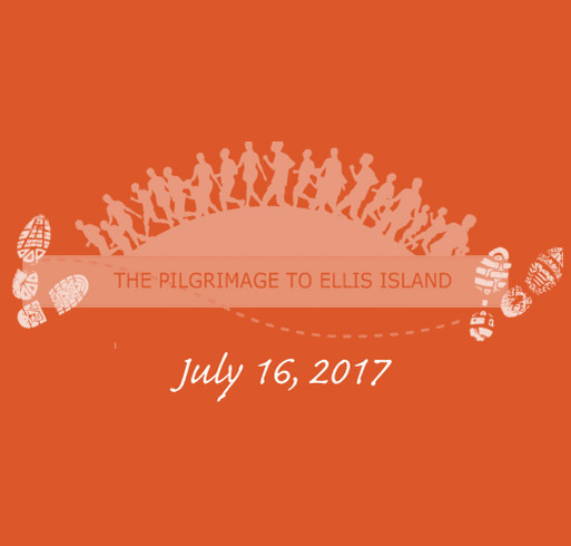 Pilgrimage to Ellis Island shirt design - zoomed