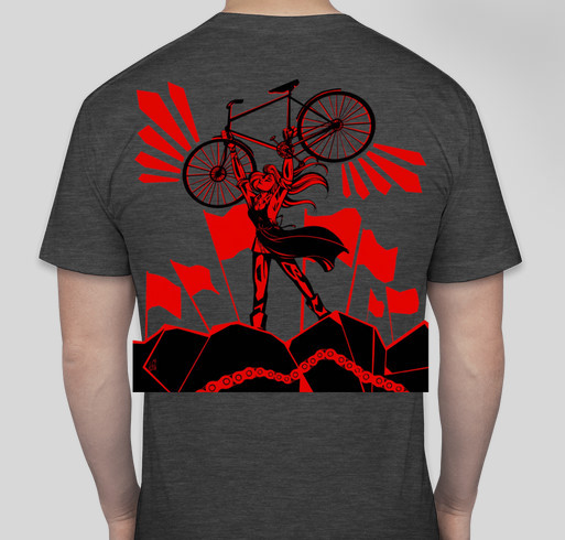 Her Bicycle Revolution custom t-shirt - 2 color options Fundraiser - unisex shirt design - back