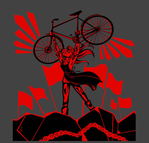 Her Bicycle Revolution custom t-shirt - 2 color options shirt design - zoomed