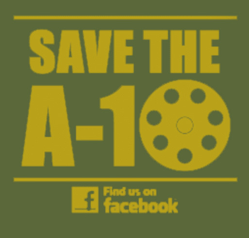 Save the A-10 Fundraiser for Chuck Norris' Charity, KickStart Kids! shirt design - zoomed