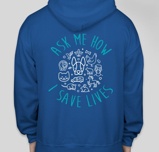 SD Humane 2021 Ask me How Volunteer Gear - Sweatshirt Fundraiser - unisex shirt design - back