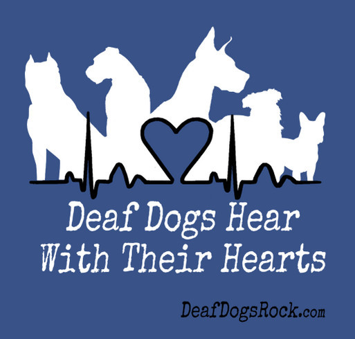 Zippered Hoodies - Deaf Dogs Hear With Their Hearts. shirt design - zoomed