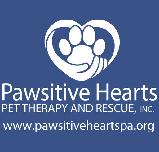 Pawsitive Hearts Logo'd Merchandise Fundraiser shirt design - zoomed