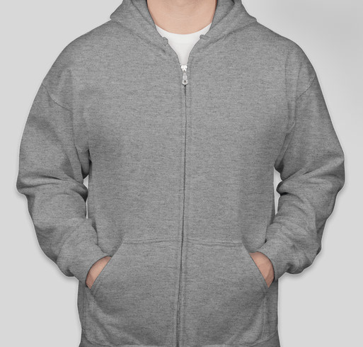 HAE Ribbon Zippered Hoodie Jacket Custom Ink Fundraising HAE Ribbon Zippered Hoodie Jacket Custom Ink Fundraising