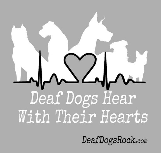Zippered Hoodies - Deaf Dogs Hear With Their Hearts. shirt design - zoomed