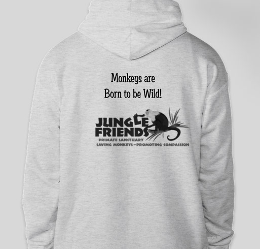 Jungle Friends Primate Sanctuary Pull Over Sweatshirt Fundraiser - unisex shirt design - back