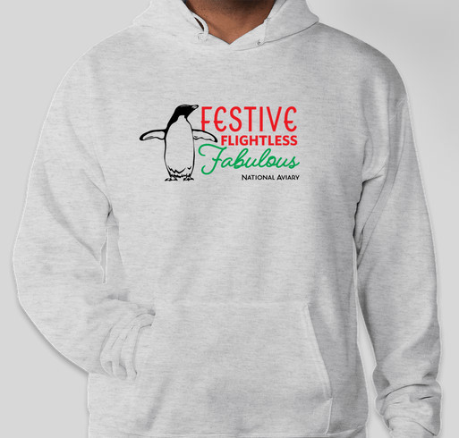 Festive, Flightless, Fabulous Fundraiser - unisex shirt design - front