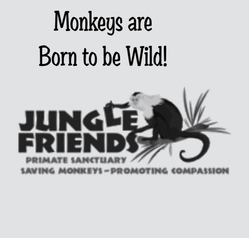 Jungle Friends Primate Sanctuary Pull Over Sweatshirt shirt design - zoomed