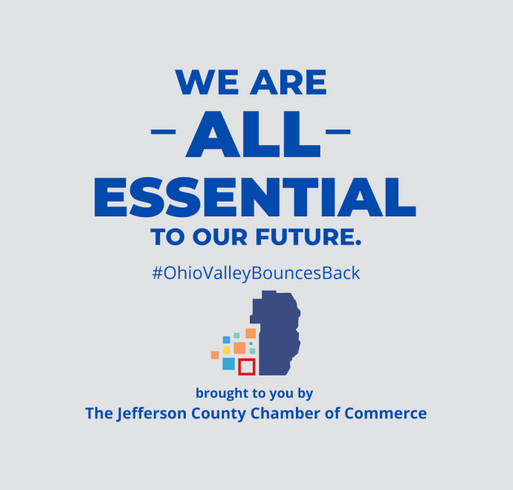 Jefferson County Chamber of Commerce "We Are All Essential" T-shirt Fundraiser shirt design - zoomed