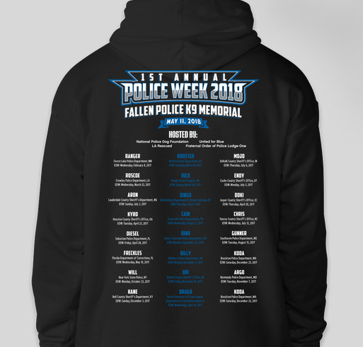 1st Annual Fallen Police K9 Memorial Fundraiser - unisex shirt design - back
