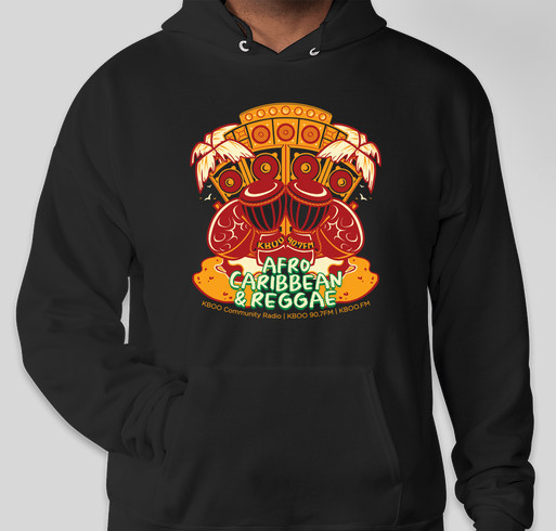 KBOO Afro Caribbean & Reggae Limited Edition Hoodie Fundraiser - unisex shirt design - front