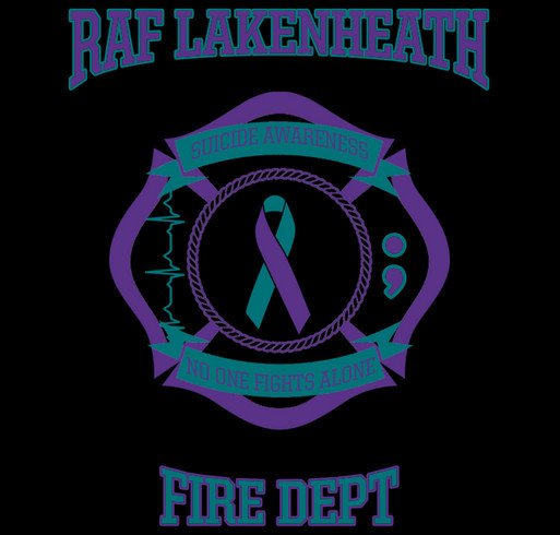 2024 RAFL F&ES Suicide Awareness shirt design - zoomed