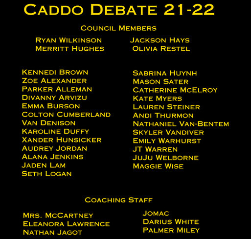 Caddo Debate T-shirts 21-22 shirt design - zoomed