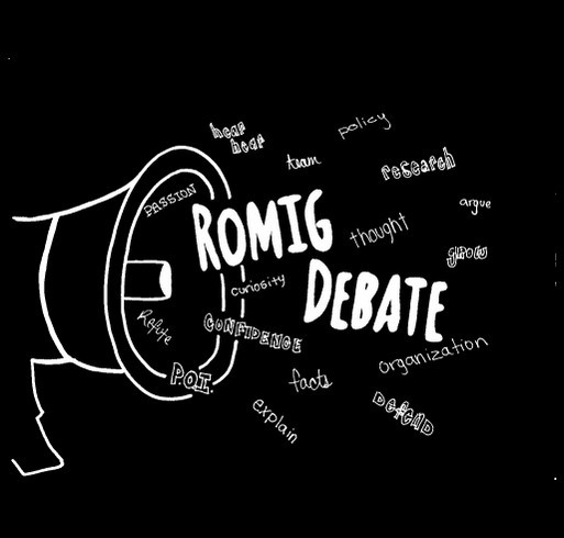 Romig Debate Gear shirt design - zoomed