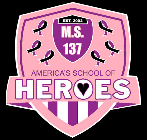 MS 137 Heroes Fight Against Breast Cancer Fundraiser shirt design - zoomed