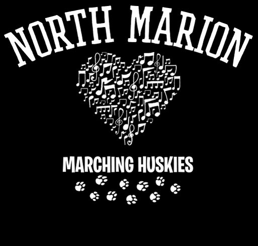 NMHS Marching Huskies shirt design - zoomed