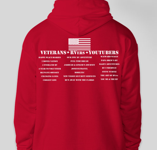 RVers Supporting Veterans Fundraiser - unisex shirt design - back