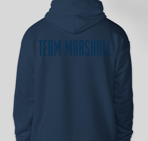GET UP AND MARSHALL ON! Fundraiser - unisex shirt design - back