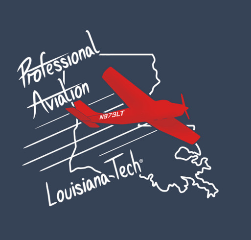 Louisiana Tech Precision Flight Team shirt design - zoomed
