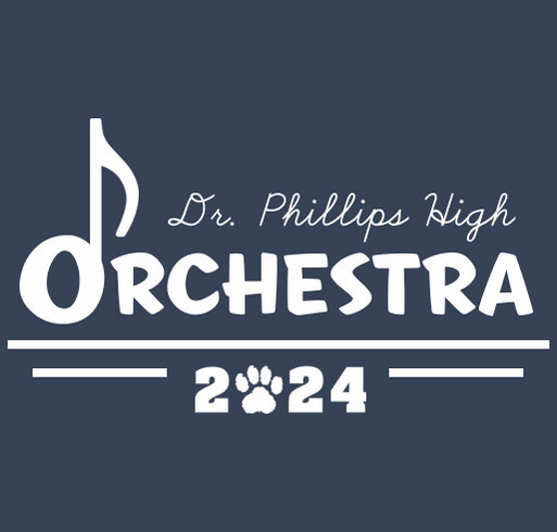DPHS Orchestra Apparel shirt design - zoomed