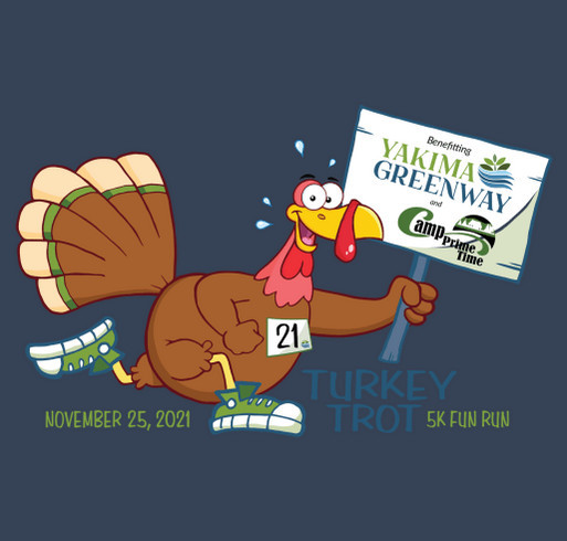 12th Annual Turkey Trot Fun Run/Walk 5K shirt design - zoomed