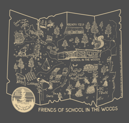 Friends of School in the Woods Spring 2026 Apparel Fundraiser shirt design - zoomed