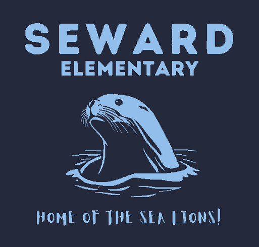 Seward Elementary Sea Lions- Realistic Logo Gear Fundraiser shirt design - zoomed