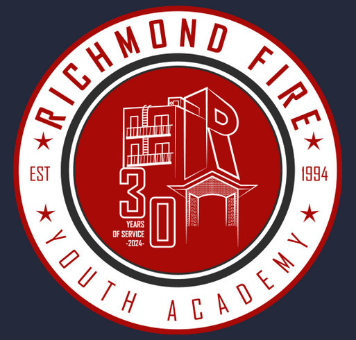 Richmond Fire Youth Academy shirt design - zoomed