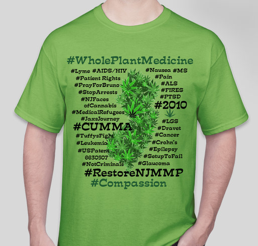 Restore NJMMP, Educate, and Advocate for Safe Access to Cannabis Fundraiser - unisex shirt design - front