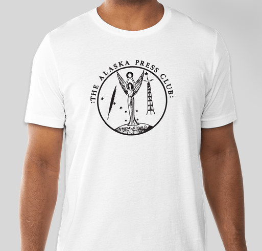Alaska Press Club 2022 - White and Light Grey Apparel Fundraiser - unisex shirt design - front