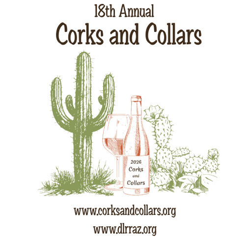 18th Annual Corks and Collars 2026 shirt design - zoomed