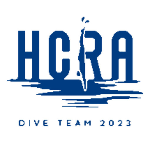 HCRA Dive Team Merchandise shirt design - zoomed