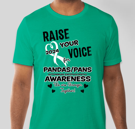 RAISE YOUR VOICE for PANDAS/PANS Awareness 2024 Fundraiser - unisex shirt design - front