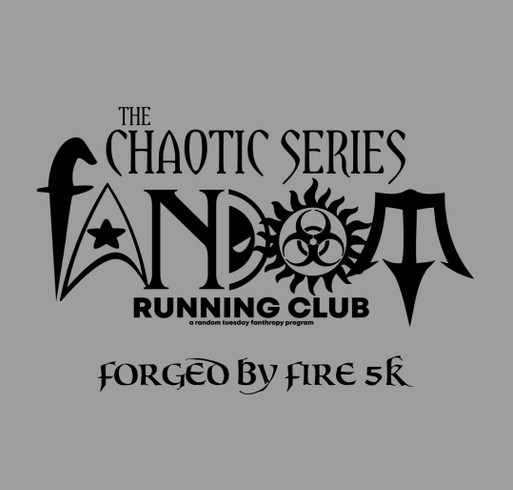 Forged by Fire 5k shirt design - zoomed