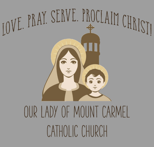 Our Lady of Mount Carmel Spirit Wear shirt design - zoomed
