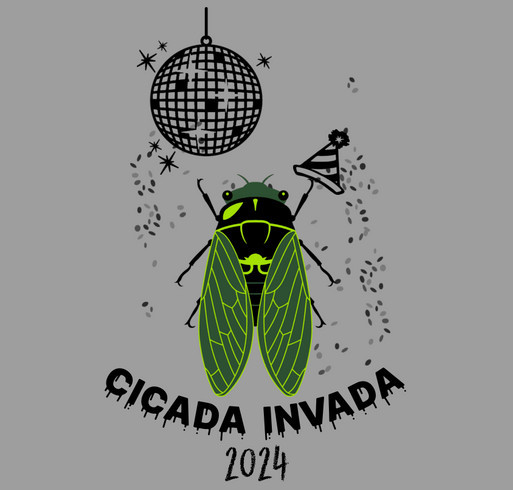 Cicada Invada 2024 shirt design - zoomed