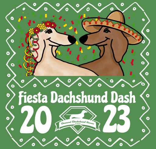 Fiesta Dachshund Dash 2023 shirt design - zoomed