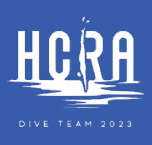 HCRA Dive Team Merchandise shirt design - zoomed