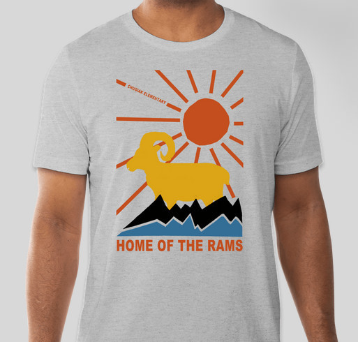 Chugiak Elementary 21/22 Spirit Wear - Home of the Rams Fundraiser - unisex shirt design - front