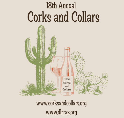 18th Annual Corks and Collars 2026 shirt design - zoomed