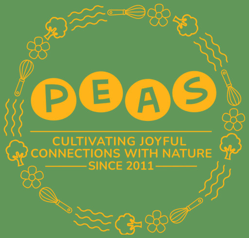 PEAS 15th Anniversary Shirt | Green shirt design - zoomed